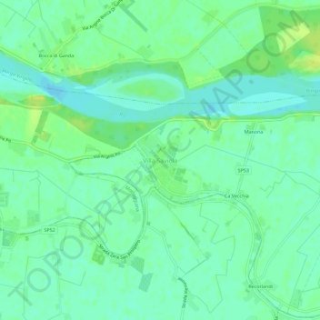 Villa Saviola topographic map, elevation, terrain