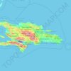 Monseñor Nouel topographic map, elevation, terrain