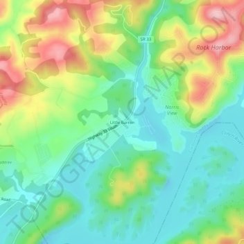 Little Barren topographic map, elevation, terrain