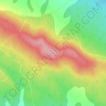 Centinela topographic map, elevation, terrain