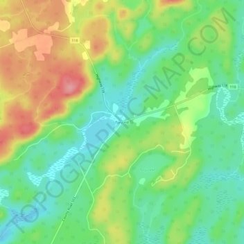 Tory Hill topographic map, elevation, terrain