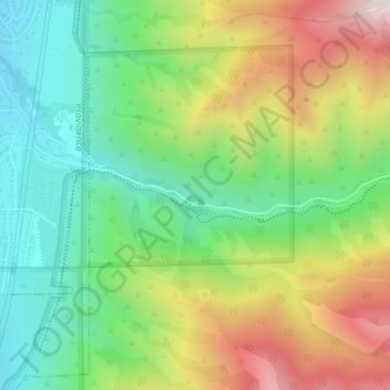 Providence Canyon topographic map, elevation, terrain