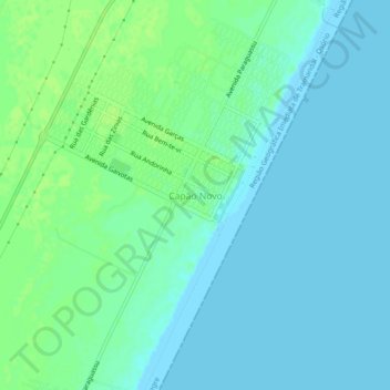 Capão Novo topographic map, elevation, terrain