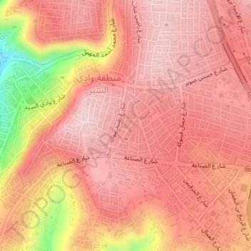 Sare topographic map, elevation, terrain