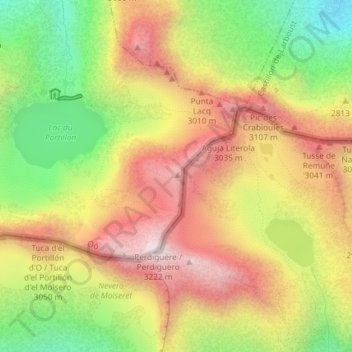 Pic Royo topographic map, elevation, terrain
