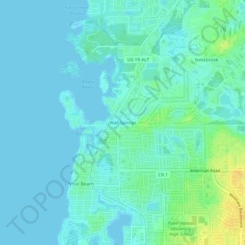 Wall Springs topographic map, elevation, terrain