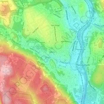 Millville topographic map, elevation, terrain