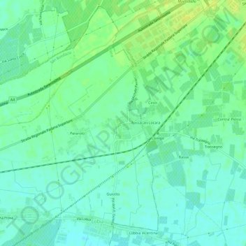 Locara topographic map, elevation, terrain
