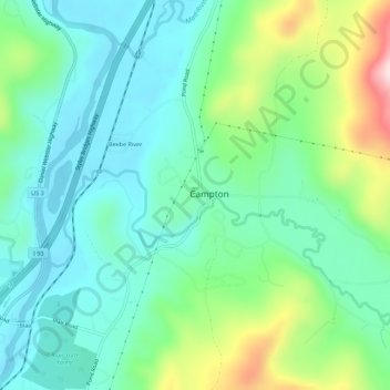 Campton Hollow topographic map, elevation, terrain