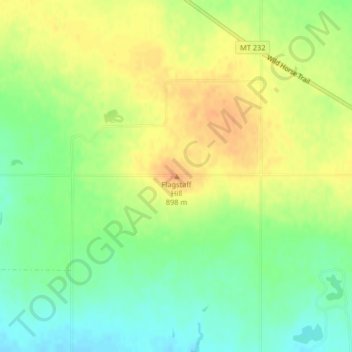 Flagstaff Hill topographic map, elevation, terrain