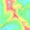 Hermit Peak topographic map, elevation, terrain