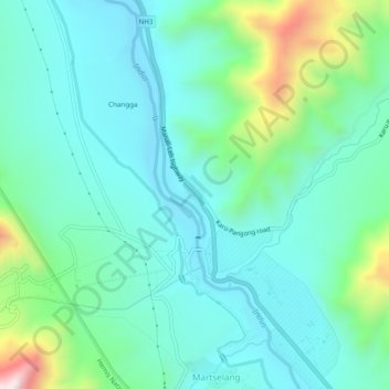 Karu topographic map, elevation, terrain
