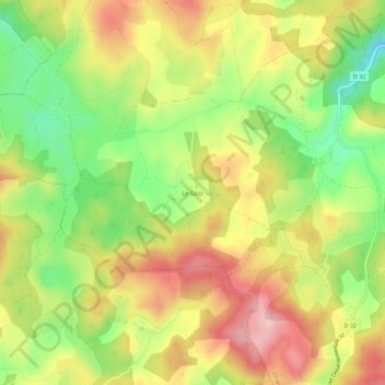 Le Gazy topographic map, elevation, terrain