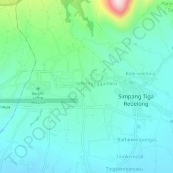 Baleatu topographic map, elevation, terrain