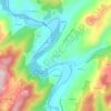 Grullos topographic map, elevation, terrain