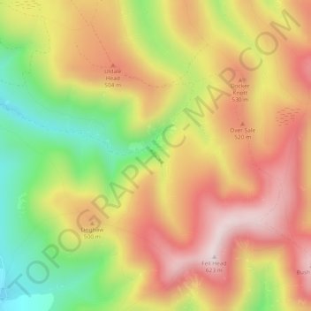 Black Force topographic map, elevation, terrain