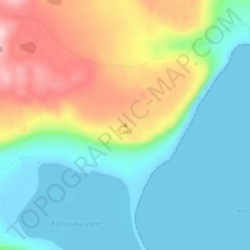 Loki topographic map, elevation, terrain