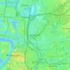 Merksem topographic map, elevation, terrain