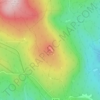 Platte topographic map, elevation, terrain