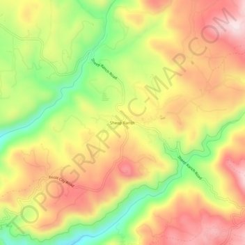 Sheep Ranch topographic map, elevation, terrain