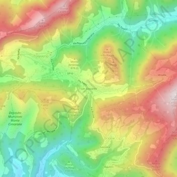 San Giovanni topographic map, elevation, terrain