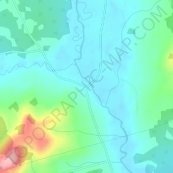 Lower Millstream topographic map, elevation, terrain