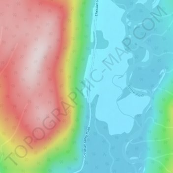 Christian Valley topographic map, elevation, terrain