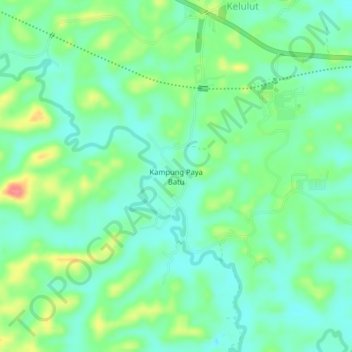 Kampung Paya Batu topographic map, elevation, terrain