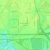 Cloverleaf topographic map, elevation, terrain