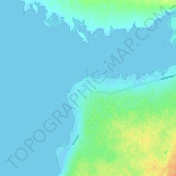 Hafnir topographic map, elevation, terrain