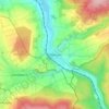 Offensen topographic map, elevation, terrain