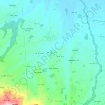 Montebolzone topographic map, elevation, terrain