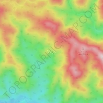 Taopa topographic map, elevation, terrain