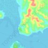 Passé topographic map, elevation, terrain