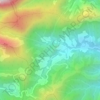 Alto do Redentor topographic map, elevation, terrain