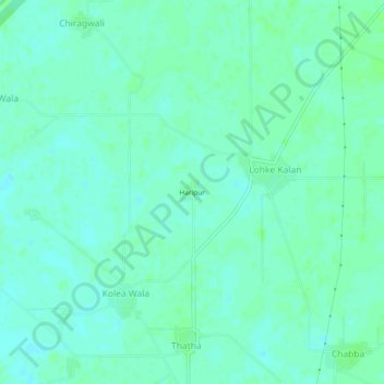Haripur topographic map, elevation, terrain