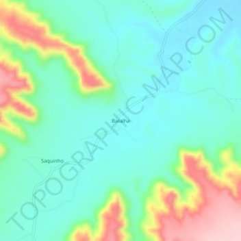 Batalha topographic map, elevation, terrain