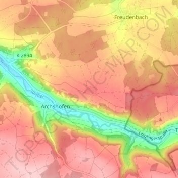 Schön topographic map, elevation, terrain