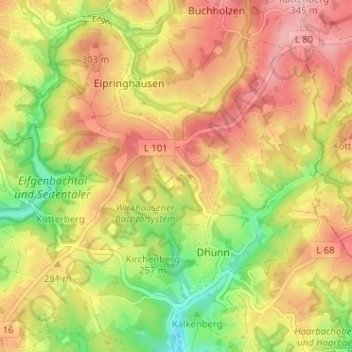 Wickhausen topographic map, elevation, terrain