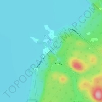 Montreal River Harbour topographic map, elevation, terrain