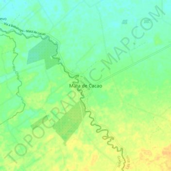 Mata de Cacao topographic map, elevation, terrain
