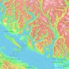 Sunshine Coast topographic map, elevation, terrain