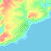Kayser's Beach topographic map, elevation, terrain