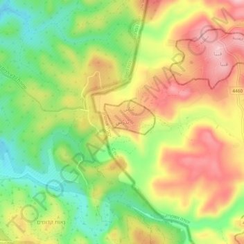 Budrus topographic map, elevation, terrain