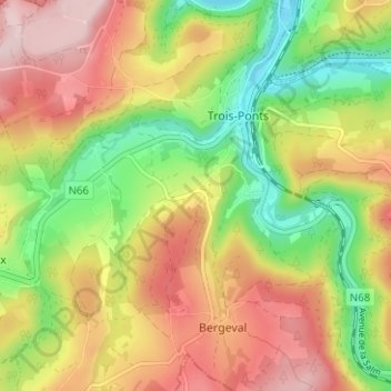 Mont de Fosse topographic map, elevation, terrain