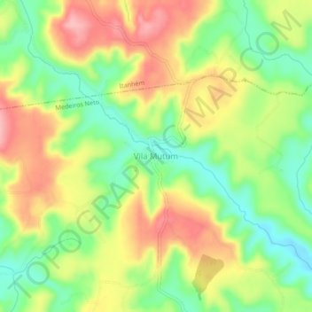 Vila Mutum topographic map, elevation, terrain