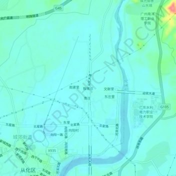 殷家庄 topographic map, elevation, terrain