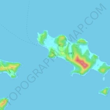 Seungbong-ri topographic map, elevation, terrain
