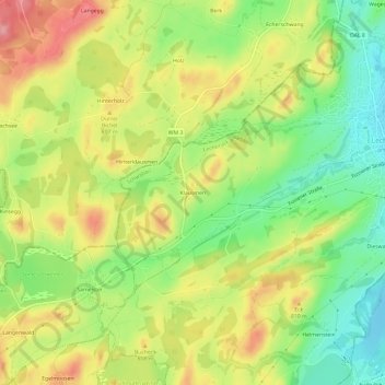 Klausmen topographic map, elevation, terrain