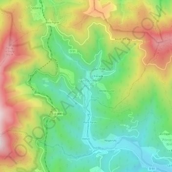 La Voulp topographic map, elevation, terrain